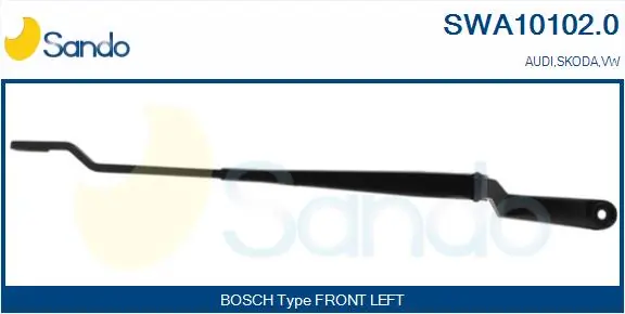 SANDO törlőkar, ablaktörlő - SWA10102.0 - TothCarparts