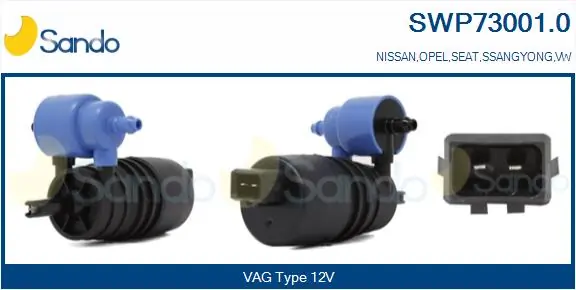 SANDO mosóvízszivattyú, szélvédőmosó - SWP73001.0 - TothCarparts