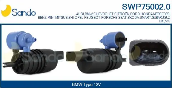 SANDO mosóvízszivattyú, szélvédőmosó - SWP75002.0 - TothCarparts
