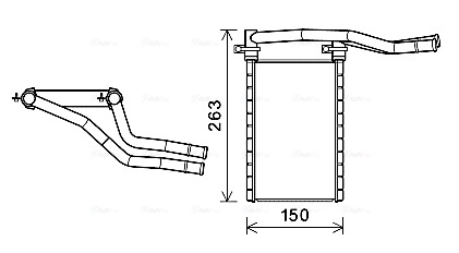 AVA Clever Choice Hőcserélő, belső tér fűtés - SZA6146 - TothCarparts