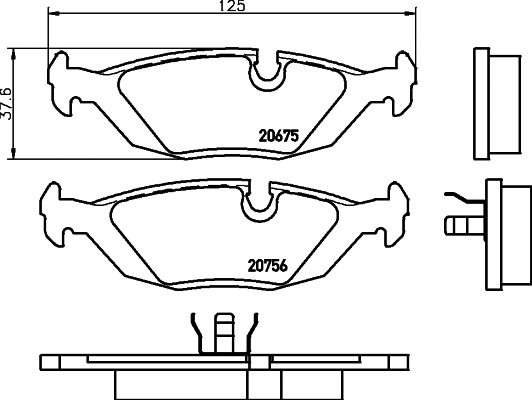 PAGID fékbetétkészlet, tárcsafék - T0307 - TothCarparts