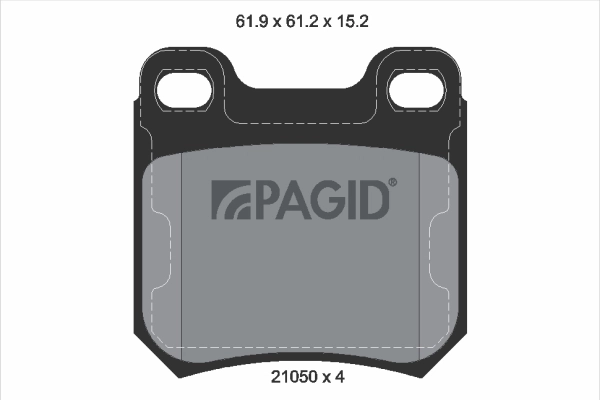 PAGID fékbetétkészlet, tárcsafék - T1016 - TothCarparts