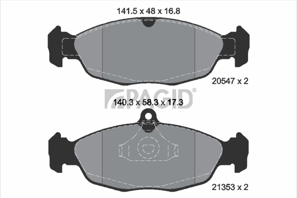 PAGID fékbetétkészlet, tárcsafék - T1045 - TothCarparts
