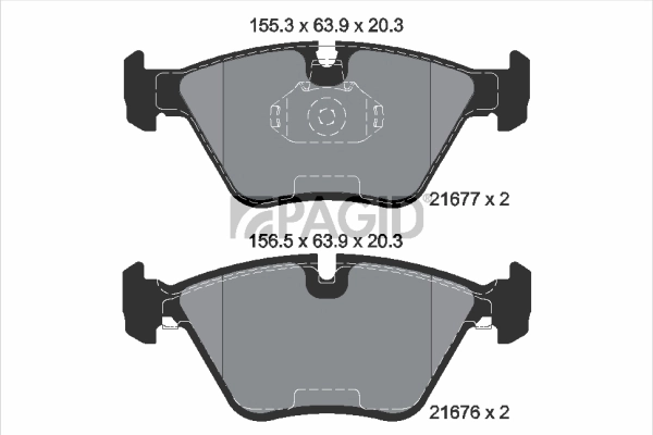 PAGID fékbetétkészlet, tárcsafék - T1103 - TothCarparts