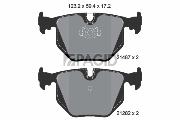 PAGID fékbetétkészlet, tárcsafék - T1117 - TothCarparts