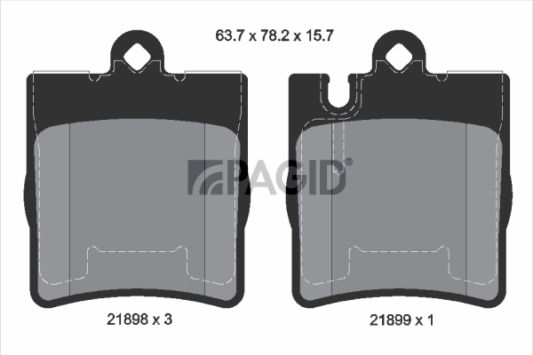 PAGID fékbetétkészlet, tárcsafék - T1152 - TothCarparts