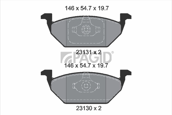 PAGID fékbetétkészlet, tárcsafék - T1165 - TothCarparts