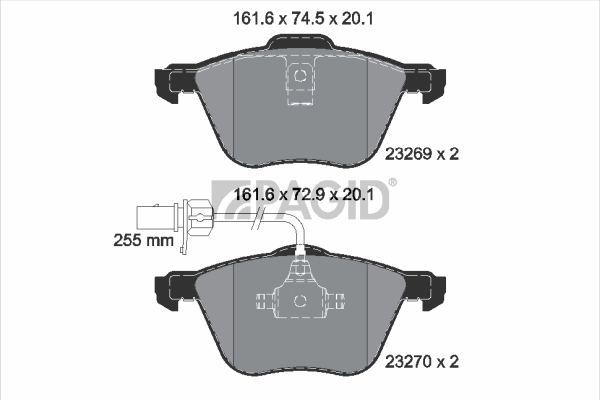 PAGID fékbetétkészlet, tárcsafék - T1195 - TothCarparts