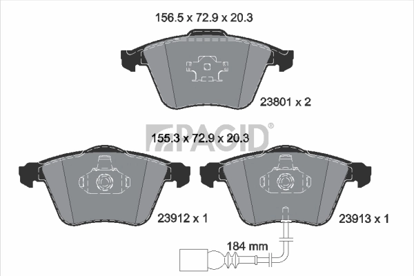 PAGID fékbetétkészlet, tárcsafék - T1350 - TothCarparts