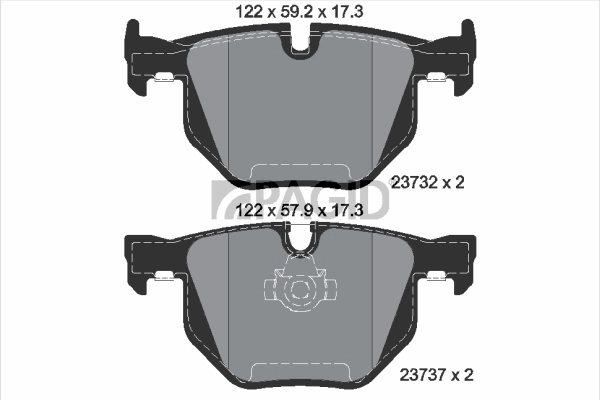 PAGID fékbetétkészlet, tárcsafék - T1366 - TothCarparts