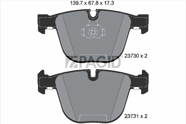 PAGID fékbetétkészlet, tárcsafék - T1389 - TothCarparts