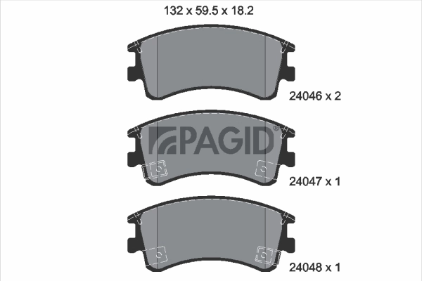PAGID fékbetétkészlet, tárcsafék - T1429 - TothCarparts