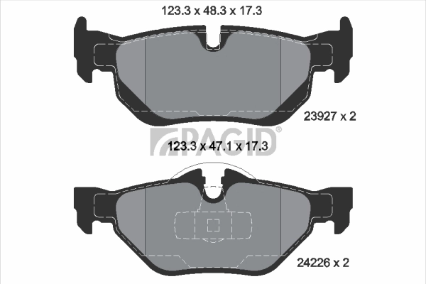 PAGID fékbetétkészlet, tárcsafék - T1447 - TothCarparts