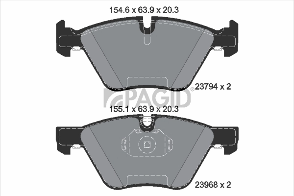 PAGID fékbetétkészlet, tárcsafék - T1448 - TothCarparts