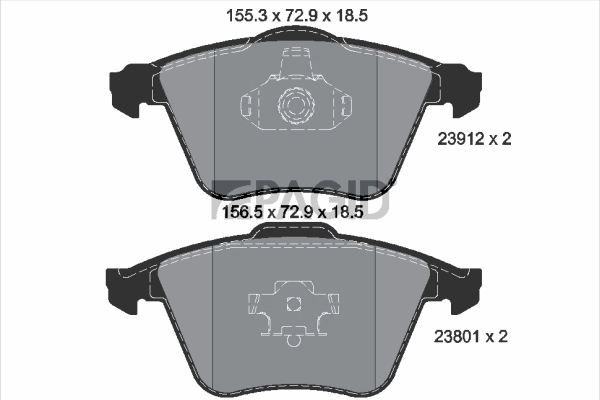 PAGID fékbetétkészlet, tárcsafék - T1547 - TothCarparts