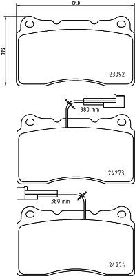 PAGID fékbetétkészlet, tárcsafék - T1548 - TothCarparts