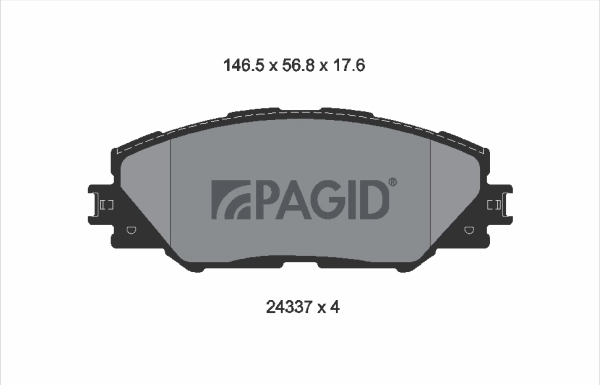 PAGID fékbetétkészlet, tárcsafék - T1581 - TothCarparts