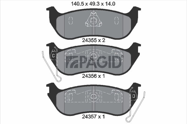 PAGID fékbetétkészlet, tárcsafék - T1599 - TothCarparts
