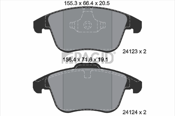 PAGID fékbetétkészlet, tárcsafék - T1653 - TothCarparts