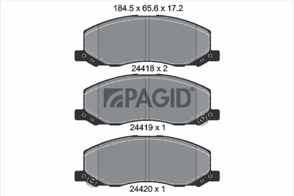 PAGID fékbetétkészlet, tárcsafék - T1670 - TothCarparts