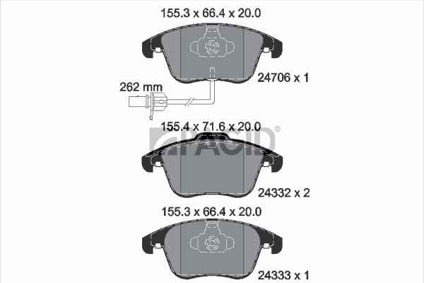 PAGID fékbetétkészlet, tárcsafék - T1760 - TothCarparts