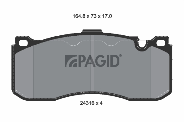 PAGID fékbetétkészlet, tárcsafék - T1784 - TothCarparts