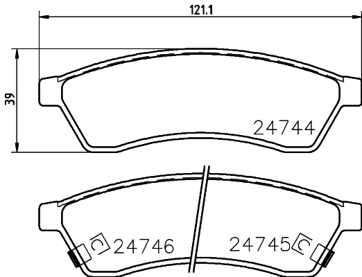 PAGID fékbetétkészlet, tárcsafék - T1836 - TothCarparts