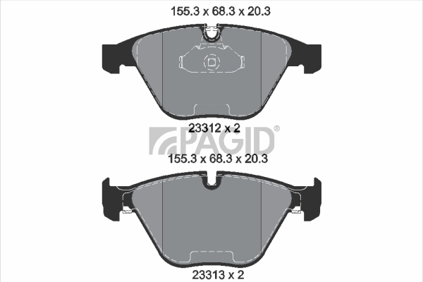 PAGID fékbetétkészlet, tárcsafék - T1989 - TothCarparts
