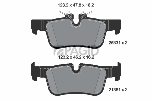 PAGID fékbetétkészlet, tárcsafék - T2399 - TothCarparts