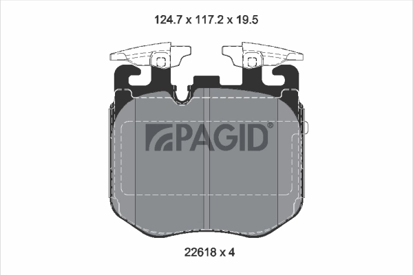 PAGID fékbetétkészlet, tárcsafék - T2541 - TothCarparts