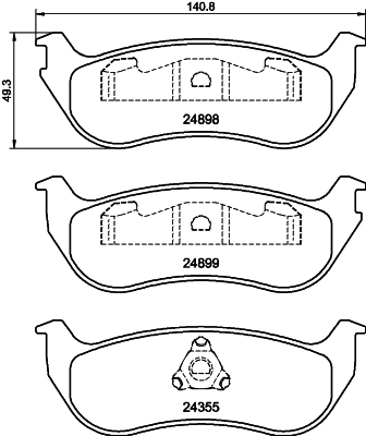 PAGID fékbetétkészlet, tárcsafék - T2878 - TothCarparts