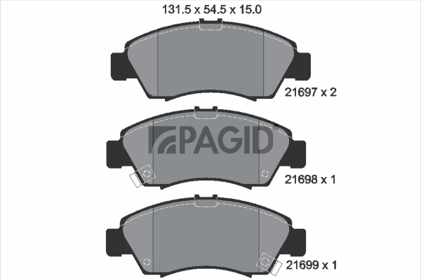PAGID fékbetétkészlet, tárcsafék - T3024 - TothCarparts