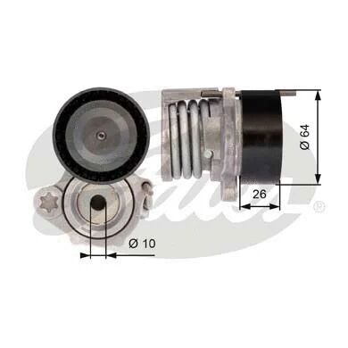GATES-SEA Szíjfeszítő, hosszbordás szíj - T39016 - TothCarparts