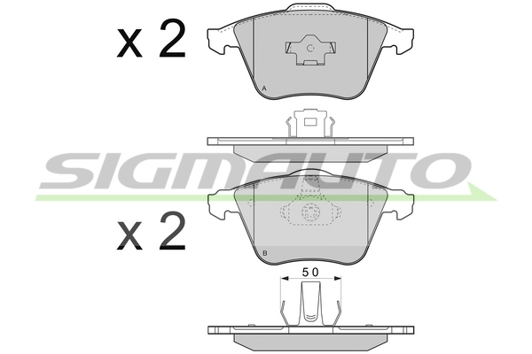 SIGMAUTO fékbetétkészlet, tárcsafék - SPB301CE - TothCarparts