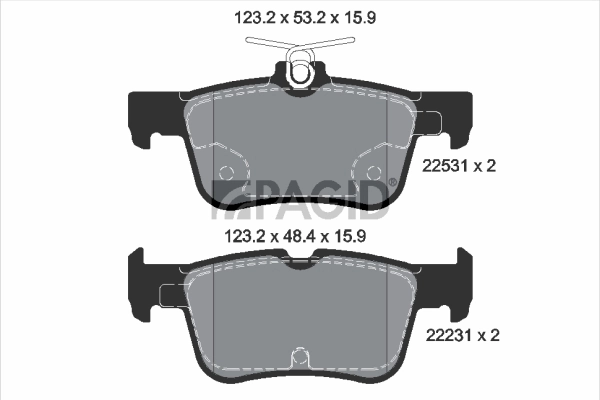 PAGID fékbetétkészlet, tárcsafék - T4181 - TothCarparts