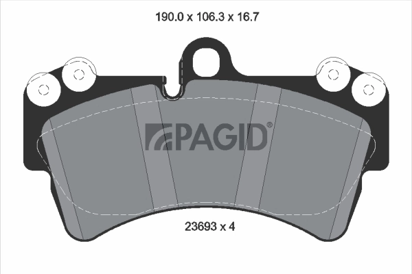 PAGID fékbetétkészlet, tárcsafék - T5148 - TothCarparts