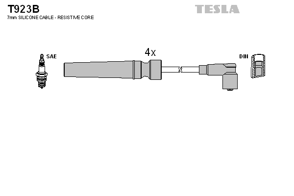 TESLA gyújtókábelkészlet - T923B - TothCarparts