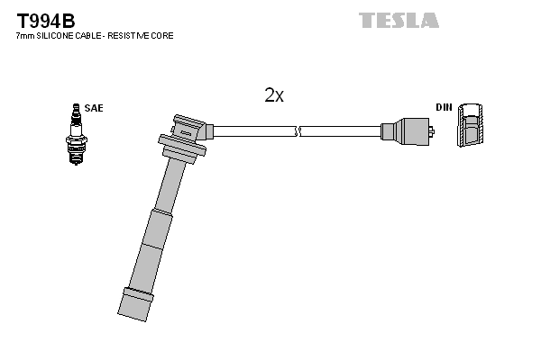 TESLA gyújtókábelkészlet - T994B - TothCarparts