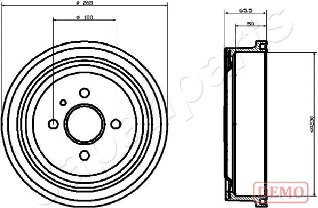 JAPANPARTS fékdob - TA-0404C - TothCarparts