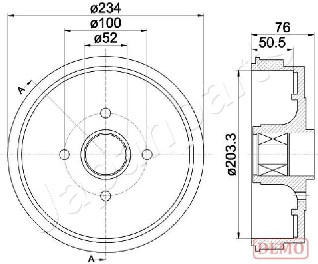 JAPANPARTS fékdob - TA-0409C - TothCarparts