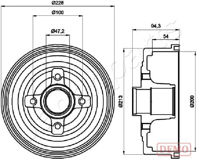 JAPANPARTS fékdob - TA-0412C - TothCarparts