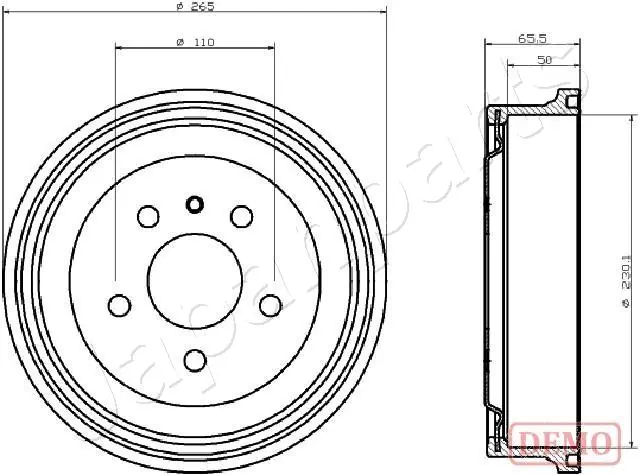 JAPANPARTS fékdob - TA-0413C - TothCarparts