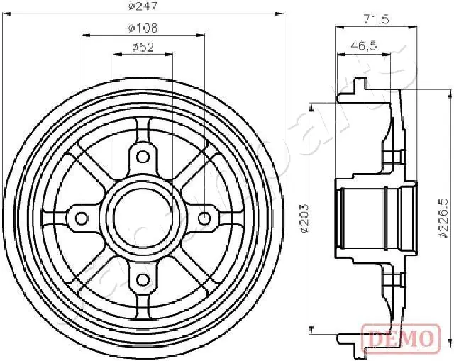 JAPANPARTS fékdob - TA-0610C - TothCarparts