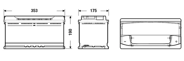 TUDOR Indító akkumulátor - TA1000 - TothCarparts