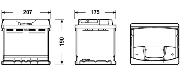 TUDOR Indító akkumulátor - TA530 - TothCarparts