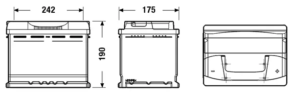TUDOR Indító akkumulátor - TB620 - TothCarparts