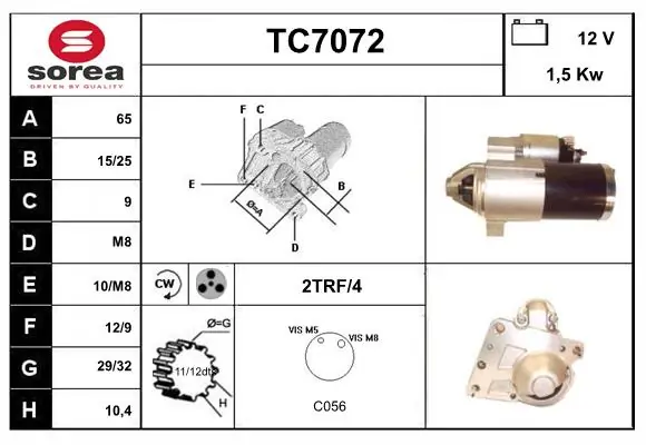 SERA önindító - TC7072 - TothCarparts