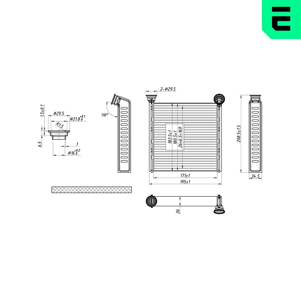 ERA Hőcserélő, belső tér fűtés - 669200 - TothCarparts