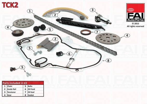 FAI AutoParts vezérműlánc készlet - TCK2 - TothCarparts