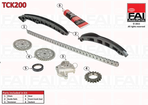 FAI AutoParts vezérműlánc készlet - TCK200 - TothCarparts